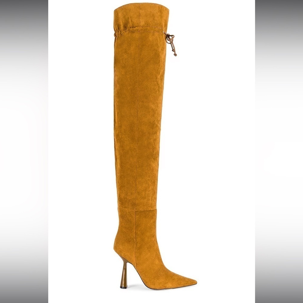 New! Good American Carla Over the Knee Boot Tobacco 7 🤎 NWOB - Picture 9 of 12